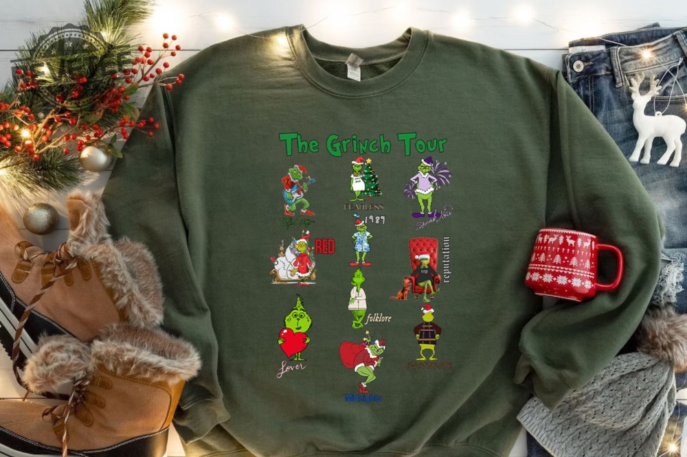 Christmas The Eras Tour Sweatshirt Grinchmas Shirt 90S Vintage