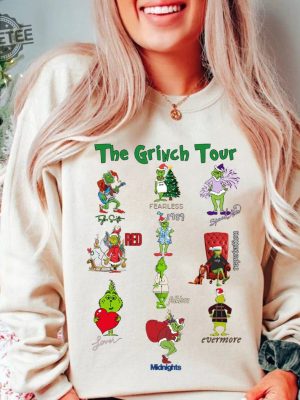 Christmas The Eras Tour Sweatshirt Grinchmas Shirt 90S Vintage Movie Sweater Swiftie Christmas Gift Xmas Eras Tour Merch Tee Shirt Unique revetee 3