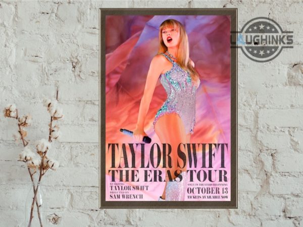 taylor swift poster in frame ready to hang canvas printed film posters for room taylors album the eras tour concert 2023 swifties gift movie wall art decoration laughinks 1