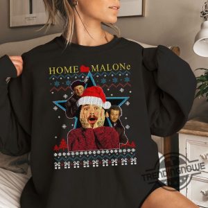 Post Malone Shirt Christmas Gift Home Malone Shirt Home Alone Parody Celebrity Sweater Home Malone Christmas Home Alone Sweatshirt trendingnowe.com 2