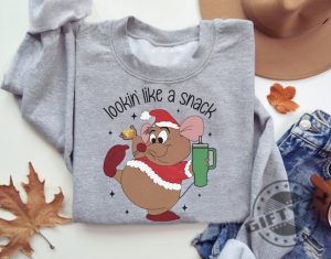 Cute Gus Gus Shirt Disneyland Christmas Tshirt Looking Like A Snack Hoodie Christmas Kids Sweatshirt Family Christmas Shirt giftyzy 4