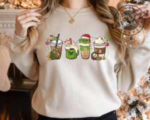 Grinch Christmas Coffee Shirt Christmas Hoodie Grinch Christmas Coffee Tshirt Grinch Coffee Sweatshirt Grinch Christmas Coffee Shirt giftyzy 2