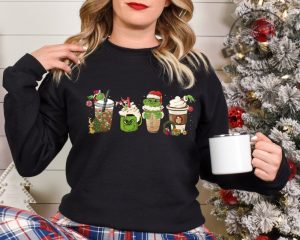 Grinch Christmas Coffee Shirt Christmas Hoodie Grinch Christmas Coffee Tshirt Grinch Coffee Sweatshirt Grinch Christmas Coffee Shirt giftyzy 3