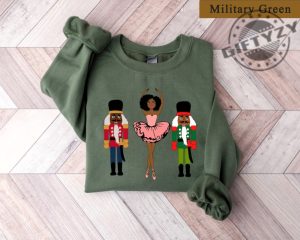 Sugar Plum Fairy Shirt Black Nutcracker Christmas Sweatshirt African American Christmas Tshirt Holiday Sweater Pink Nutcracker Gifts giftyzy 3