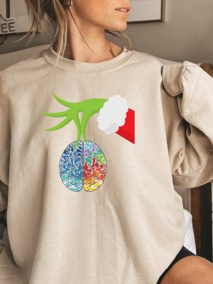 Science Brain Anatomy Christmas Sweatshirt Neuro Nurses Gift Neurology Science Teacher Nursing School Students Crewneck Neurologist Gift Unique revetee 2