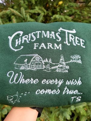 Taylor Christmas Sweatshirt Embroidered Swiftie Christmas Tree Farm Sweatshirt Swift Crewneck Merry Swiftmas Sweatshirt Taylors Version Unique revetee 2