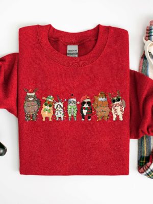 Meowy Christmas Sweatshirthappy Cat Year Shirtfunny Christmas Cat Shirtcat Christmas Sweatshirtcats Sweatshirtcat Lover Christmas Shirt Unique revetee 4 1