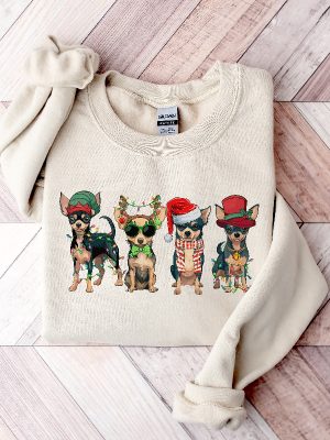 Chihuahua Christmas Sweatshirt Dog Lover Gift Holiday Sweaters Chihuahua Christmas Shirt Christmas Crewneck Dog Mom Shirt Xmas Shirt Unique revetee 2