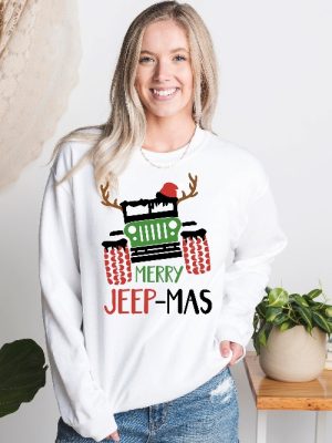 Merry Jeepmas American Offroad Sweatshirt Offroad Forest Shirt Christmas Sweatshirt Christmas Shirt Merry Christmas Gift Shirt Unique revetee 3