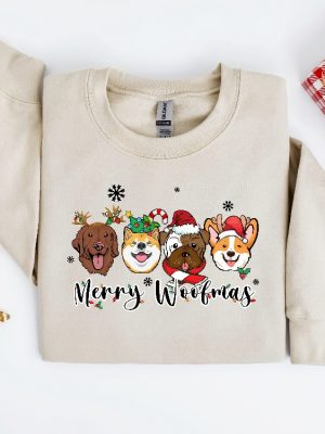 Christmas Dogs Sweatshirt Happy Dog Year Shirt Dogs Sweatshirt Merry Woofmas Shirt Funny Christmas Dog Shirt Dog Christmas Sweatshirt Unique revetee 2