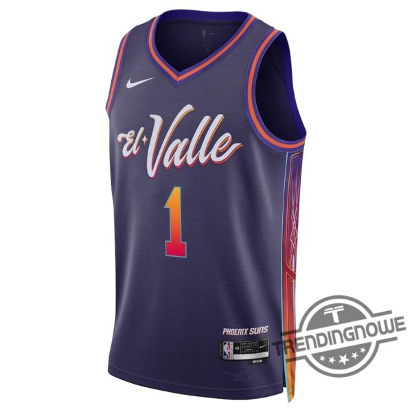 El Valle Suns Shirt Devin Booker Purple Phoenix Suns 2023 2024 Jersey trendingnowe.com 2