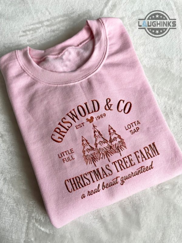 clark griswold shirt sweatshirt hoodie embroidered griswolds christmas tree farm embroidery shirts its a beauty clark xmas jumper gift real beaut guaranteed laughinks 1