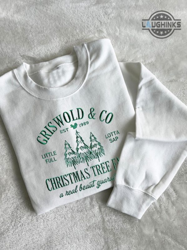 clark griswold shirt sweatshirt hoodie embroidered griswolds christmas tree farm embroidery shirts its a beauty clark xmas jumper gift real beaut guaranteed laughinks 3