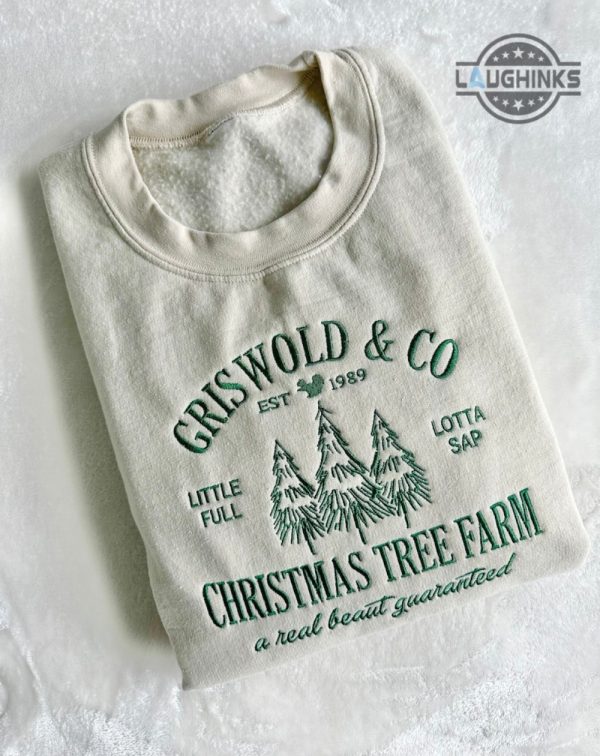 clark griswold shirt sweatshirt hoodie embroidered griswolds christmas tree farm embroidery shirts its a beauty clark xmas jumper gift real beaut guaranteed laughinks 5