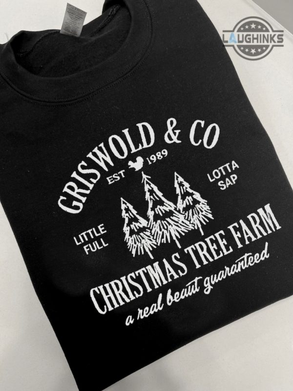 clark griswold shirt sweatshirt hoodie embroidered griswolds christmas tree farm embroidery shirts its a beauty clark xmas jumper gift real beaut guaranteed laughinks 6