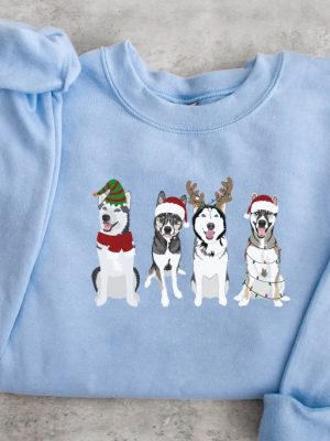 Husky Christmas Sweatshirt Christmas Shirt Dog Mom Gift Xmas Sweatshirt Husky Mom Gift Dog Owner Holiday Sweater Christmas Crewneck Unique revetee 3