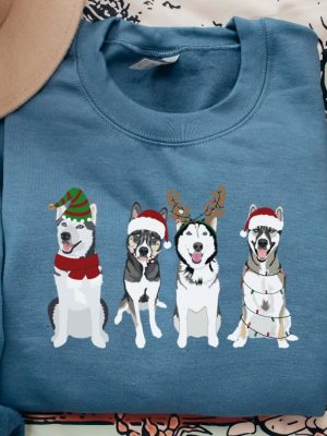 Husky Christmas Sweatshirt Christmas Shirt Dog Mom Gift Xmas Sweatshirt Husky Mom Gift Dog Owner Holiday Sweater Christmas Crewneck Unique revetee 6