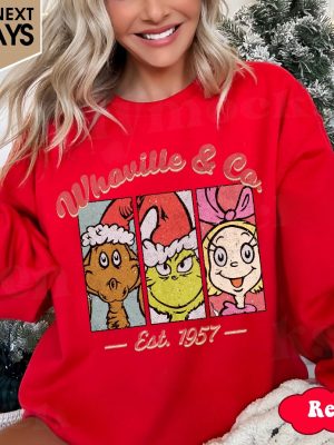 Merry Grinchmas Shirt Vintage Christmas Sweatshirt Whoville And Co Shirt Christmas Family Shirt Christmas Party Tee Kid Youth Toddler Unique revetee 4