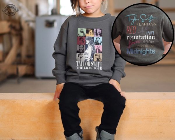 Vintage Kid Taylor Eras Tour Shirt Youth Taylor Merch Swiftie Merch The Eras Tour Youth Crewneck Swiftie Sweatshirt The Eras Tour Shirt Unique revetee 4