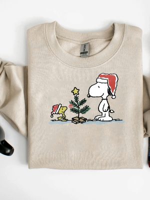 Snoopy Christmas Sweatshirt Vintage Christmas Sweatshirt Christmas Cartoon Dog Sweatshirt Charlie Christmas Sweatshirt Cartoon Sweater Unique revetee 2