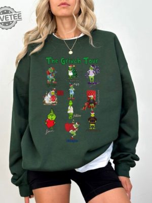 Christmas Ts Shirt The Grinch Tour The Grinch In My Grinch Eras Sweatshirt Grinch Tour Sweatshirt Grinch Christmas Sweatshirt Unique revetee 3