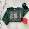 Merry Christmas Tree Sweatshirt Merry Bright Christmas Sweatshirt Holiday Sweater Womens Holiday Shirt Winter Shirt Christmas Gift Unique revetee 1