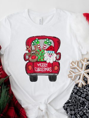 Merry Christmas Trees Truck Shirt Christmas T Shirt Christmas Family Red Truck Shirt Christmas Gift Christmas Truck Family Shirts Unique revetee 2