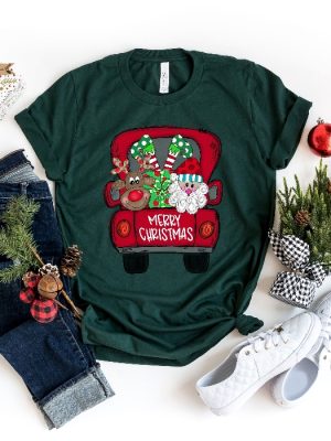 Merry Christmas Trees Truck Shirt Christmas T Shirt Christmas Family Red Truck Shirt Christmas Gift Christmas Truck Family Shirts Unique revetee 3