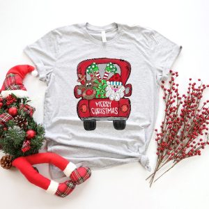 Merry Christmas Trees Truck Shirt Christmas T Shirt Christmas Family Red Truck Shirt Christmas Gift Christmas Truck Family Shirts Unique revetee 4