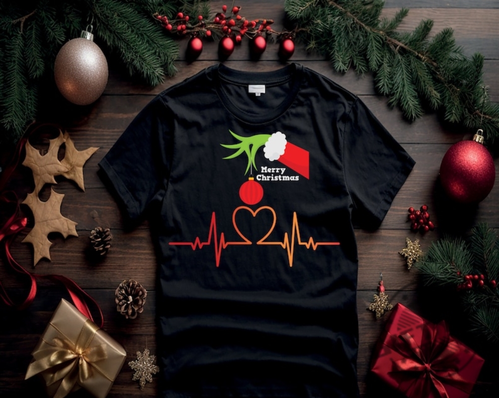 Grinch Nurse Shirt Christmas Nurse Tshirt Nurse Stethoscope Hoodie Merry Grinchmas Sweatshirt Nursing Christmas Shirt