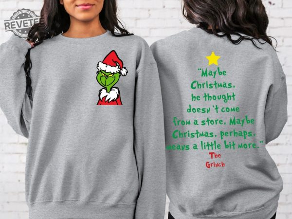 The Grinch Christmas Sweatshirt Grinch Christmas Shirt Christmas Sweatshirt Grinchmas Sweater Unique revetee 4