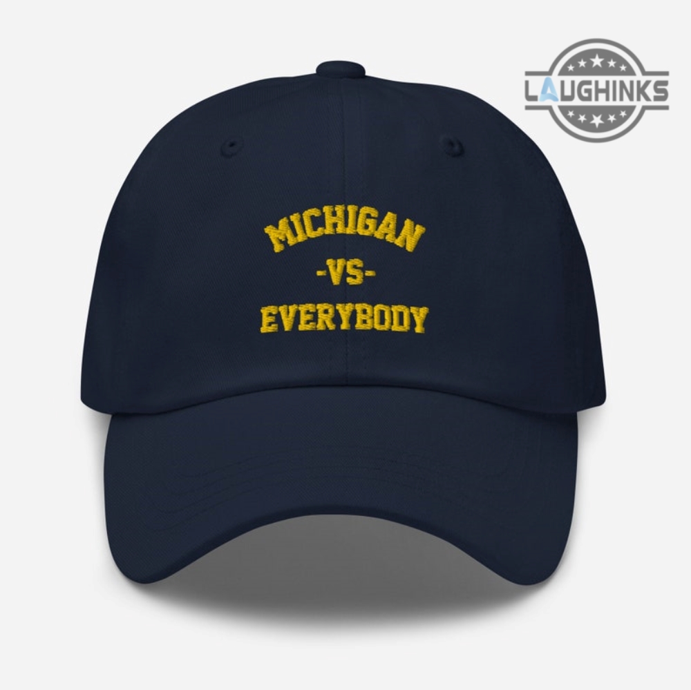 Michigan Vs Everybody Hat Embroidered  Michigan Wolverines Football Baseball Cap University Of Michigan Dad Hat Funny Jim Harbaugh Game Day Caps