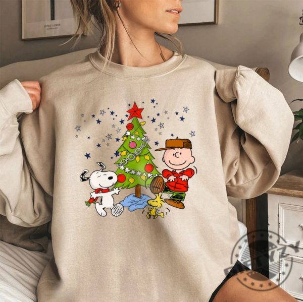 The Peanuts Movie Shirt Charlie And The Snoopy Christmas Sweatshirt Christmas Cartoon Dog Hoodie Vintage Christmas Tshirt Cute Snoopy Christmas Shirt giftyzy 2