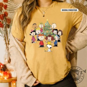 Snoopy Christmas Tree Shirt Snoopy And Woodstock Christmas Hoodie Peanuts Sweatshirt Snoopy Christmas Tshirt Retro The Peanuts Shirt giftyzy 2