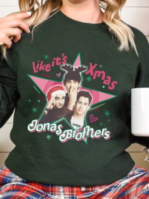 Jonas Brothers Christmas Sweatshirt Jonas Brothers Tshirt Jonas Brothers Tour Shirt Jonas Brothers Santa Sweater Jonas Brothers Tour Tee Unique revetee 3