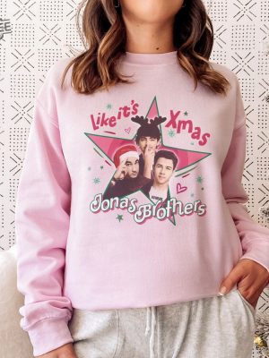 Jonas Brothers Christmas Sweatshirt Jonas Brothers Tshirt Jonas Brothers Tour Shirt Jonas Brothers Santa Sweater Jonas Brothers Tour Tee Unique revetee 4