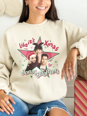 Jonas Brothers Christmas Sweatshirt Jonas Brothers Tshirt Jonas Brothers Tour Shirt Jonas Brothers Santa Sweater Jonas Brothers Tour Tee Unique revetee 5