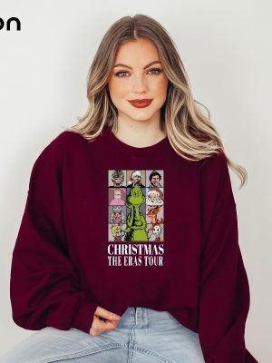 Christmas The Eras Tour Sweatshirt Grinchmas Shirt 90S Vintage Movie Sweater Concert Christmas Gift Xmas Eras Tour Merch Tee Shirt Unique revetee 2