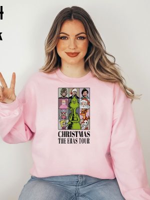 Christmas The Eras Tour Sweatshirt Grinchmas Shirt 90S Vintage Movie Sweater Concert Christmas Gift Xmas Eras Tour Merch Tee Shirt Unique revetee 3