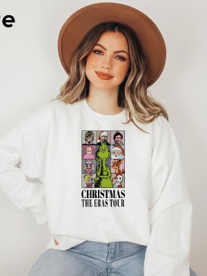 Christmas The Eras Tour Sweatshirt Grinchmas Shirt 90S Vintage Movie Sweater Concert Christmas Gift Xmas Eras Tour Merch Tee Shirt Unique revetee 4