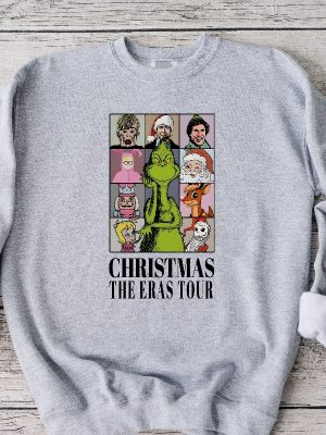 Christmas The Eras Tour Sweatshirt Grinchmas Shirt 90S Vintage Movie Sweater Concert Christmas Gift Xmas Eras Tour Merch Tee Shirt Unique revetee 5