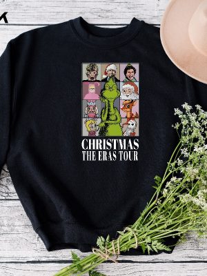 Christmas The Eras Tour Sweatshirt Grinchmas Shirt 90S Vintage Movie Sweater Concert Christmas Gift Xmas Eras Tour Merch Tee Shirt Unique revetee 6