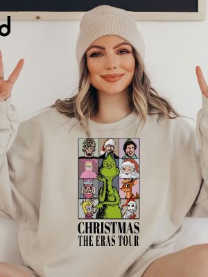 Christmas The Eras Tour Sweatshirt Grinchmas Shirt 90S Vintage Movie Sweater Concert Christmas Gift Xmas Eras Tour Merch Tee Shirt Unique revetee 8