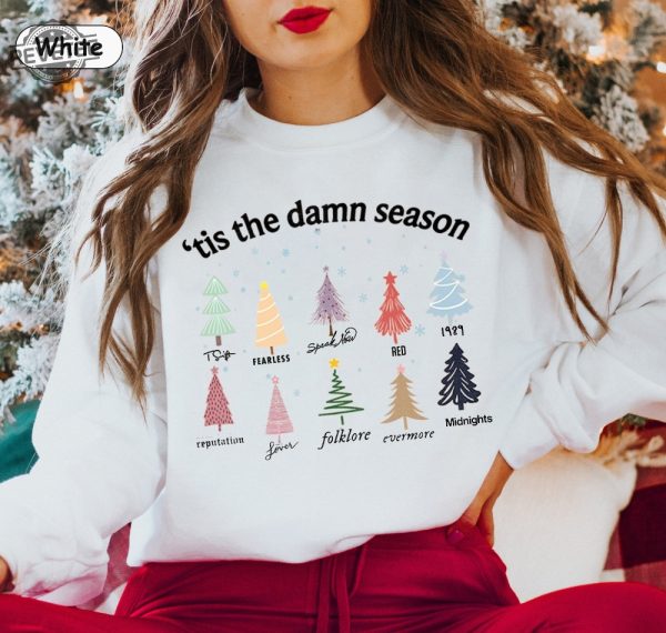 Vintage Tis The Damn Season Shirt Christmas Tree Shirt Eras Tour Shirt Swift Xmas Ugly Christmas Shirt Tis The Damn Season Shirt Unique revetee 3