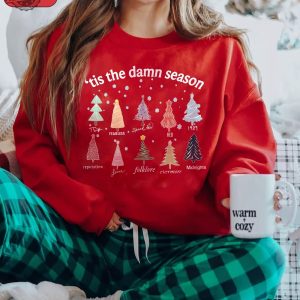 Vintage Tis The Damn Season Shirt Christmas Tree Shirt Eras Tour Shirt Swift Xmas Ugly Christmas Shirt Tis The Damn Season Shirt Unique revetee 5