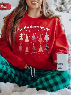 Vintage Tis The Damn Season Shirt Christmas Tree Shirt Eras Tour Shirt Swift Xmas Ugly Christmas Shirt Tis The Damn Season Shirt Unique revetee 5