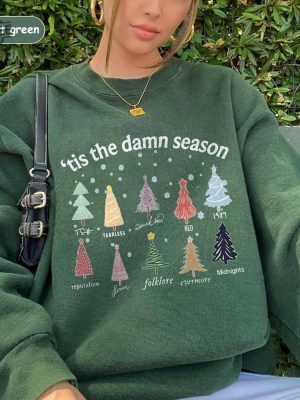 Vintage Tis The Damn Season Shirt Christmas Tree Shirt Eras Tour Shirt Swift Xmas Ugly Christmas Shirt Tis The Damn Season Shirt Unique revetee 6