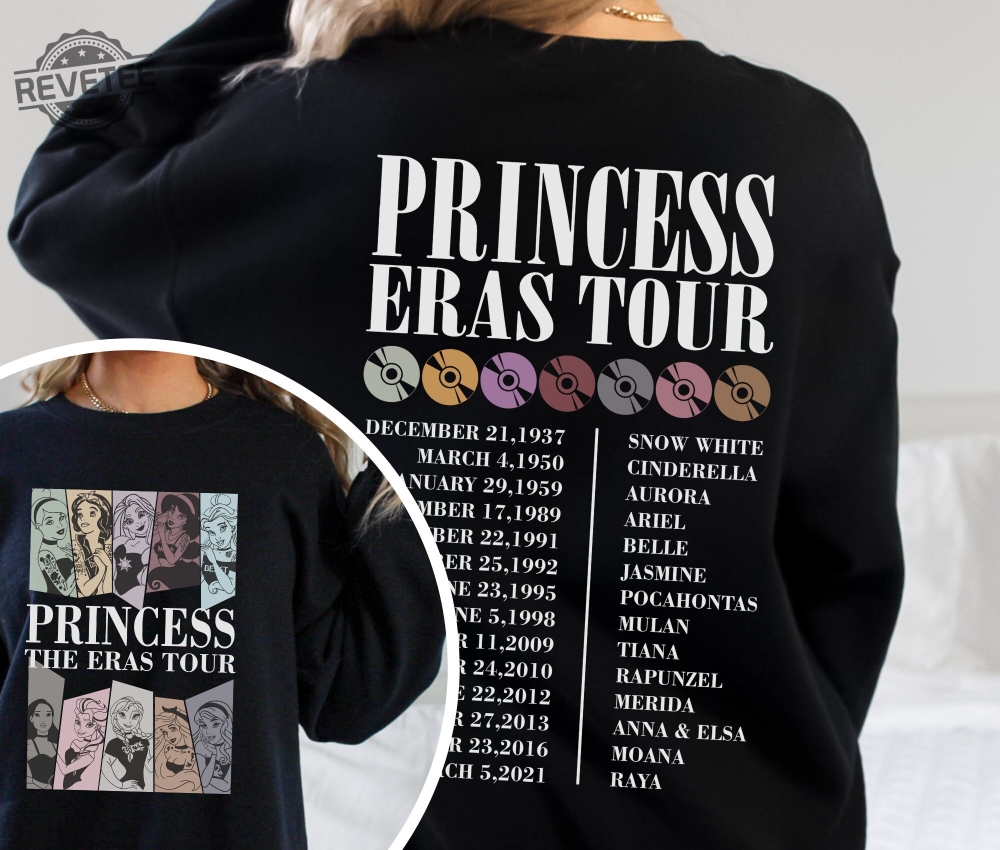 Princess Eras Tour Sweatshirt Disney Princess Sweater Disney Girl Trip Disney World Sweatshirt Disney Princess Sweatshirt Unique revetee 1