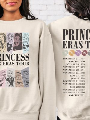 Princess Eras Tour Sweatshirt Disney Princess Sweater Disney Girl Trip Disney World Sweatshirt Disney Princess Sweatshirt Unique revetee 3