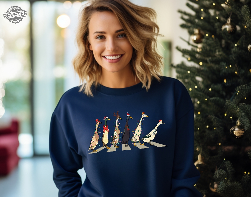 Christmas Duck Sweatshirt Funny Duck Christmas Sweatshirt Santa Ducks Merry Christmas Shirt Duck Lover Unique